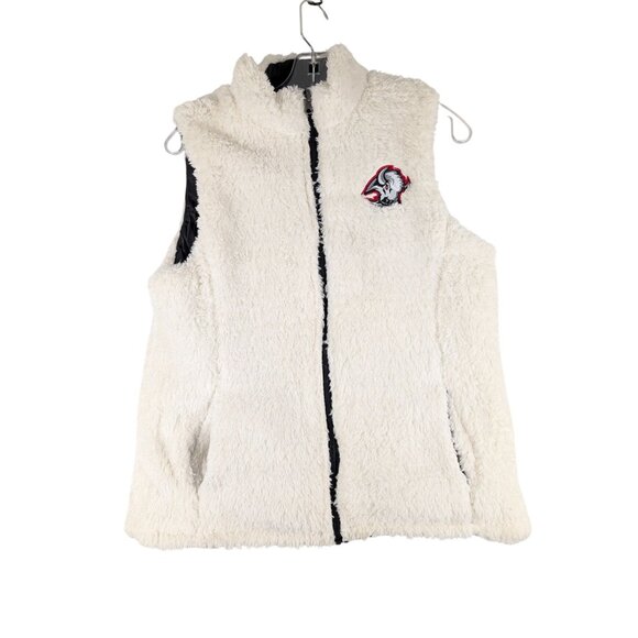 NHL Buffalo Sabres Womens Medium Reversible Sherpa Puffer Vest NWOT - Picture 6 of 8